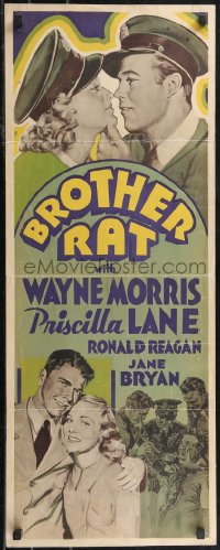 2c0675 BROTHER RAT Other Company insert R1940s Lane loves military cadet Morris, Ronald Reagan!