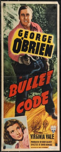 2c0676 BULLET CODE insert 1940 full-length image of cowboy George O'Brien & pretty Virginia Vale!