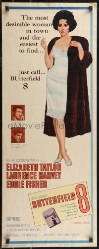 2c0677 BUTTERFIELD 8 insert 1960 callgirl Elizabeth Taylor, most desirable and easiest to find!