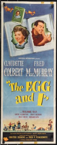 2c0687 EGG & I insert 1947 Claudette Colbert, MacMurray, first Ma & Pa Kettle, by Betty MacDonald!