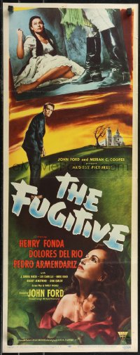 2c0698 FUGITIVE insert 1947 directed by John Ford, art of Henry Fonda & Dolores del Rio!