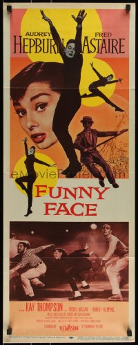 2c0699 FUNNY FACE insert 1957 sexy Audrey Hepburn close up & full-length + Fred Astaire!