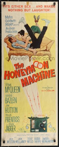 2c0708 HONEYMOON MACHINE insert 1961 young Steve McQueen has a way to cheat the casino!