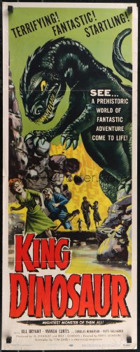 2c0723 KING DINOSAUR insert 1955 artwork of the mightiest prehistoric monster of all!