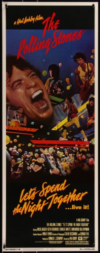 2c0727 LET'S SPEND THE NIGHT TOGETHER insert 1983 great image of Mick Jagger & The Rolling Stones!