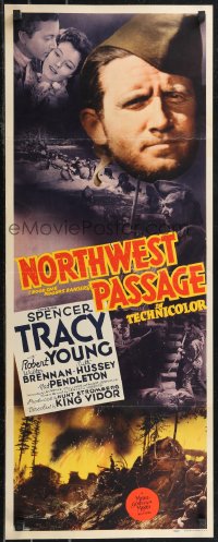 2c0745 NORTHWEST PASSAGE insert 1940 Spencer Tracy, Robert Young, Ruth Hussey, Kenneth Roberts book!