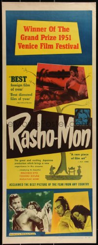 2c0751 RASHOMON insert 1952 Akira Kurosawa Japanese classic with Toshiro Mifune & Machiko Kyo!