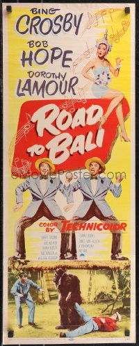 2c0755 ROAD TO BALI insert 1952 Bing Crosby, Bob Hope & sexy Dorothy Lamour in Indonesia!
