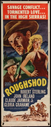 2c0756 ROUGHSHOD insert 1949 super sleazy Gloria Grahame isn't good enough to marry!