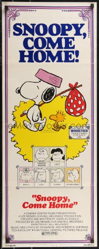 2c0762 SNOOPY COME HOME insert 1972 Peanuts, Charlie Brown, great Schulz art of Snoopy & Woodstock!