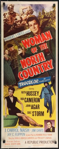 2c0782 WOMAN OF THE NORTH COUNTRY insert 1952 sexy Ruth Hussey was mistress of Northwest Frontier!