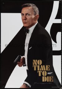 2c0328 NO TIME TO DIE teaser Italian 1sh 2021 Daniel Craig as James Bond 007 w/ gun!