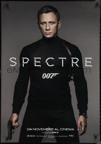 2c0329 SPECTRE teaser Italian 1sh 2015 cool image of Daniel Craig as James Bond 007 with gun!