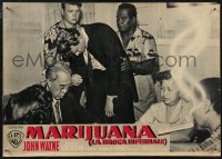 2c0338 BIG JIM McLAIN Italian 13x19 pbusta 1954 John Wayne, Marijuana the Infernal Drug!