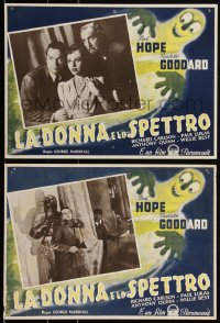 2c0340 GHOST BREAKERS set of 10 Italian 11x15 pbustas 1946 Bob Hope, Paulette Goddard & wacky ghost!