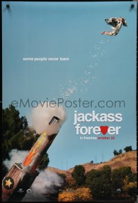 2c1104 JACKASS FOREVER teaser DS 1sh 2022 Johnny Knoxville shot from cannon, some people never learn!