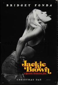 2c1106 JACKIE BROWN teaser 1sh 1997 Quentin Tarantino, profile portrait of sexy Bridget Fonda!