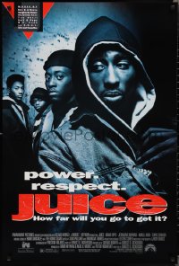 2c1115 JUICE 1sh 1992 Ernest R. Dickerson directed, Omar Epps, Tupac Shakur w/gun!