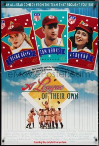2c1146 LEAGUE OF THEIR OWN advance 1sh 1992 Tom Hanks, Madonna, Davis, women's baseball!
