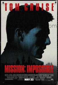 2c1213 MISSION IMPOSSIBLE advance DS 1sh 1996 Tom Cruise, Jon Voight, Brian De Palma directed!