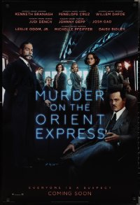 2c1228 MURDER ON THE ORIENT EXPRESS style C int'l teaser DS 1sh 2017 Branagh, cast, Agatha Christie!