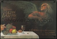 2c0524 BABETTE'S FEAST Polish 27x38 1989 great Wieslaw Walkuski art of angel & feast!