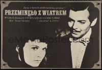 2c0535 GONE WITH THE WIND Polish 26x38 R1979 Erol art of Clark Gable & Vivien Leigh, all-time classic