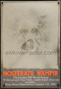 2c0541 NOSFERATU THE VAMPYRE Polish 26x38 1980 Kinski & Herzog, cool Zaradkiewicz vampire art!