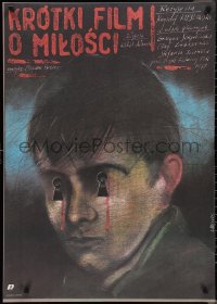 2c0548 SHORT FILM ABOUT LOVE Polish 27x37 1988 Krzysztof Kieslowski's Krotki Film o Milosci!
