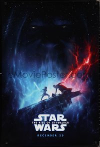 2c1317 RISE OF SKYWALKER teaser DS 1sh 2019 Star Wars, Ren battling Rey under Palpatine, December 20!
