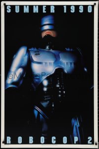 2c1321 ROBOCOP 2 teaser DS 1sh 1990 Summer style, policeman Peter Weller, sci-fi sequel!