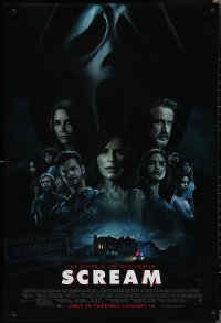 2c1340 SCREAM advance DS 1sh 2022 Cox, Arquette, Campbell, the killer is on this poster!