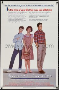 2c1365 SIXTEEN CANDLES 1sh 1984 Molly Ringwald, Anthony Michael Hall, directed by John Hughes!