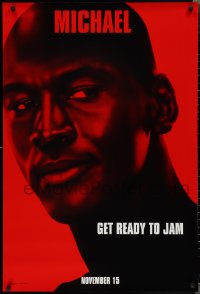 2c1376 SPACE JAM teaser DS 1sh 1996 cool close-up of basketball star Michael Jordan!