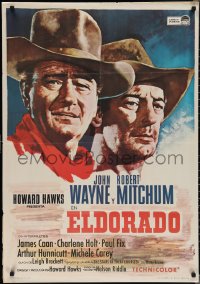 2c0441 EL DORADO Spanish 1967 John Wayne, Robert Mitchum, Howard Hawks, big one with the big two!