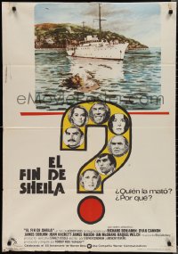 2c0451 LAST OF SHEILA Spanish 1973 artwork of dead body floating away from ship by MCP!
