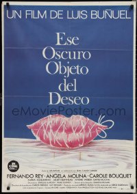 2c0465 THAT OBSCURE OBJECT OF DESIRE Spanish 1977 Luis Bunuel, cool sexy lips artwork!