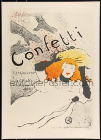 2c0140 HENRI DE TOULOUSE-LAUTREC 20x28 special poster 1980s image from older print named Confetti!
