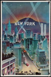 2c0143 IN CINEMA signed 24x36 special poster 1980 great art of New York City by Studio South!