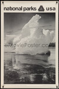2c0190 NATIONAL PARKS USA iceberg style 28x42 commercial poster 1968 cool image!