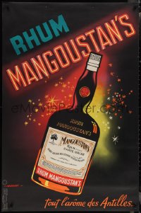 2c0111 RHUM MANGOUSTAN'S 30x46 French advertising poster 1950s Falcucci art, Napoleon's formula!