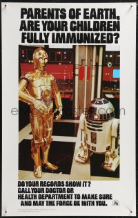 2c0161 STAR WARS HEALTH DEPARTMENT POSTER 14x22 special poster 1979 C3P0 & R2D2, do your records show it?