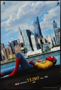 2c1385 SPIDER-MAN: HOMECOMING teaser DS 1sh 2017 Holland in the title role, New York City skyline!