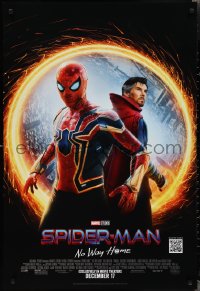 2c1387 SPIDER-MAN: NO WAY HOME advance DS 1sh 2021 great action image w/ Tom Holland in title role!