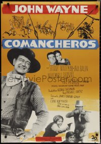 2c0254 COMANCHEROS Swedish 1961 completely different image of cowboy John Wayne, Michael Curtiz