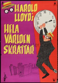 2c0256 HAROLD LLOYD'S WORLD OF COMEDY Swedish 1962 one of the great comics of all time at his best!