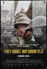 2c1423 THEY SHALL NOT GROW OLD advance DS 1sh 2019 Peter Jackson, restored footage from WWI!