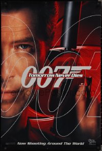 2c1431 TOMORROW NEVER DIES teaser DS 1sh 1997 different image of Brosnan as James Bond!