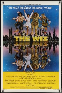 2c1481 WIZ 1sh 1978 Diana Ross, Michael Jackson, Richard Pryor, Wizard of Oz, art by Victor Gadino!