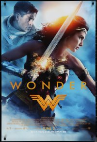 2c1484 WONDER WOMAN advance DS 1sh 2017 sexiest Gal Gadot in title role/Diana Prince, Chris Pine